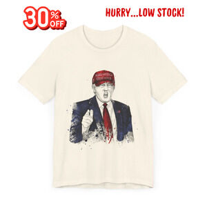 Trump "YOU'RE FIRED!" (Image Only) Scribble Art I - Unisex T-Shirt